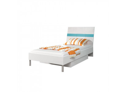 Lits Lit d'enfant Chambre d'enfant Lit Lit d'enfant Meubles Bois Turquoise Brillant neuf
