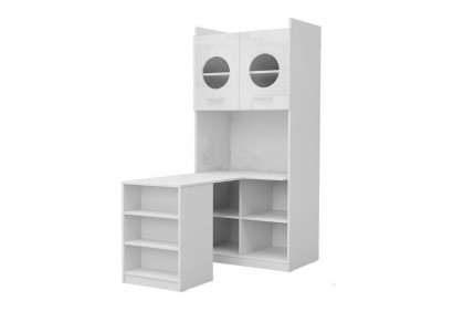 Bureau d'angle Bureau moderne en bois Jeunesse Chambre d'enfants Blanc Conception de meubles