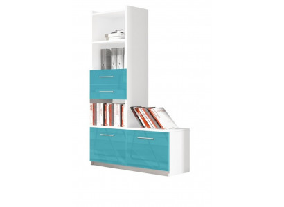 Armoire pour bibliothèque de chambre de jeunes Shelf Étagère Meuble Bibliothèque Turkis Shelf Étagère 1 pièce