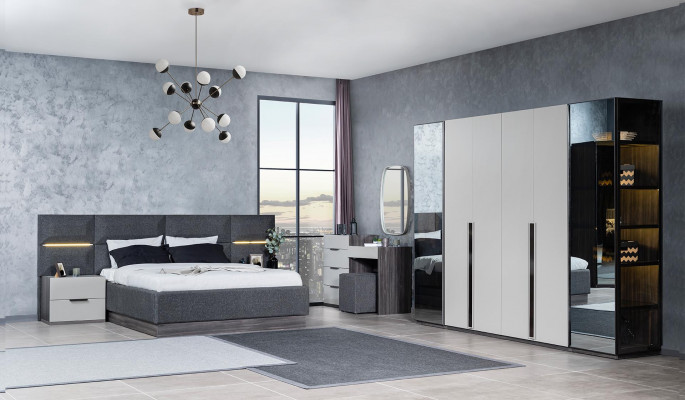 Matériau de design de literie en bois lit double pour hôtel moderne.