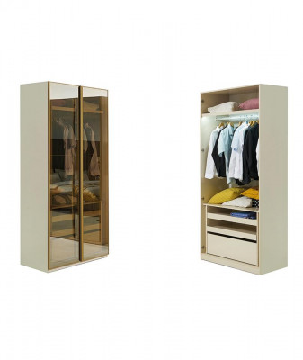Meuble pour dressing armoire avec portes teintées en verre Armoire d'angle