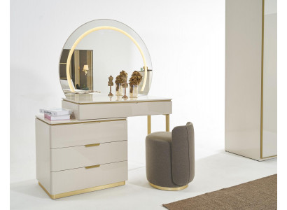 Coiffeuse Ensemble Console Miroir Mobilier de chambre Design Ensemble de tabouret neuf