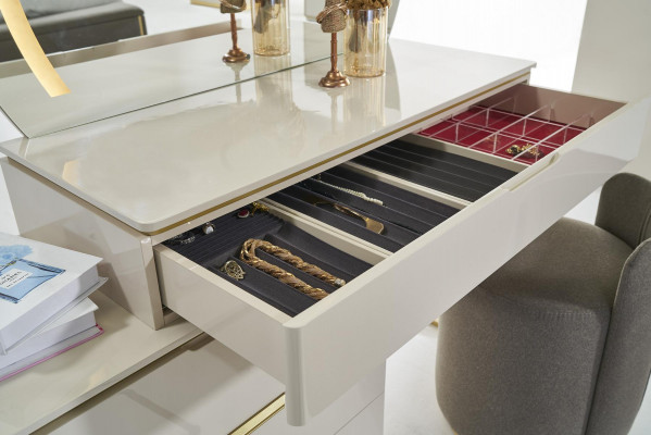 Coiffeuse Ensemble Console Miroir Mobilier de chambre Design Ensemble de tabouret neuf
