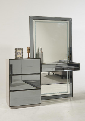 Chambre de luxe Ensemble complet de 8 pièces Mobilier de chambre Lit Table de chevet Armoire nouveau