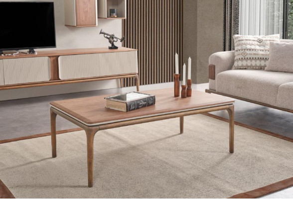 Buffet télé Meuble bas Armoire Table basse Salon Moderne Beige Bois