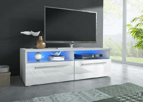 Meuble TV LED TV Cabinet Lowboard Buffet TV Console de télévision murale à haute brillance Stand TV