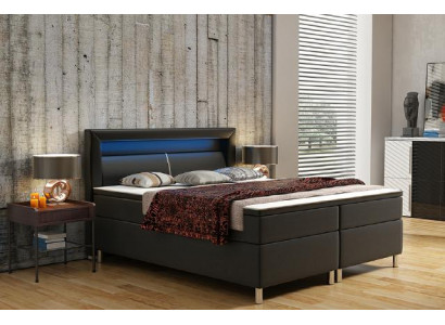 Lit confortable Box Hotel avec Visco & Matelas en cuir Lits Lit double