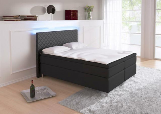 Lit à sommier tapissier Box Hôtel Lit avec Visco & Matelas lit en cuir Lits Lit double K3