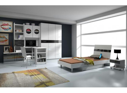 Salle pour jeunes 7 jours Chambre complète Lits d'enfants Armoire Bureau neuf