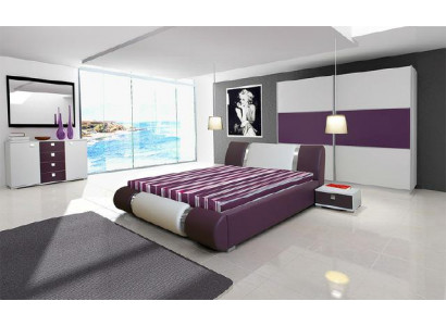 Armoire XXL 200/240 & 270cm avec portes coulissantes laquées brillantes