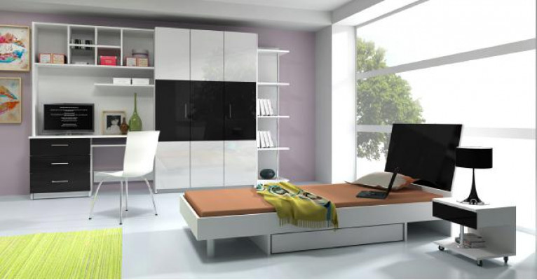 Salle de jeunesse 7 tgl Chambre complète Lit d'enfant Armoire Bureau RAJ3