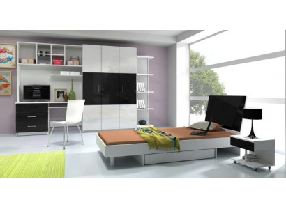 Salle de jeunesse 7 tgl Chambre complète Lit d'enfant Armoire Bureau RAJ3