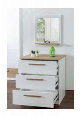 Lit mezzanine Lit superposé Commode Miroir Chambre Meubles Miroir Armoire 4 pièces.