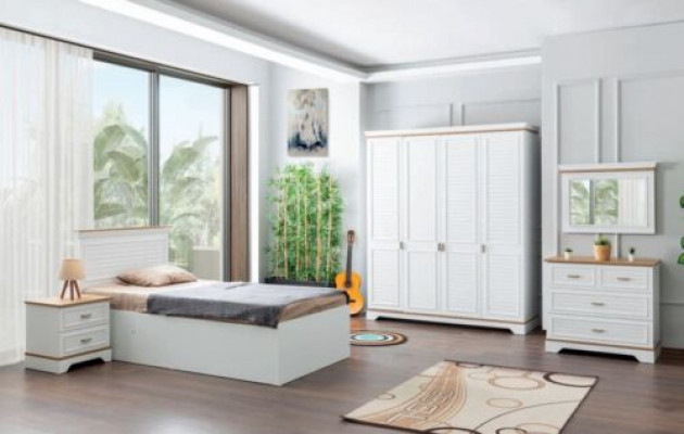 Chambre d'enfants Ensemble Commode Miroir Design Mobilier Moderne Chambre à coucher neuf 2pcs.