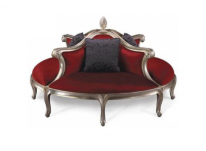 Canapé rond Rembourrage de canapé Rembourrage Chesterfield Velours 4 places Style ancien