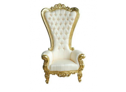 Trône fauteuil Royal Revêtement Chesterfield Velours 1 Place Fauteuils de style antique