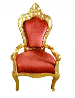 Chaise Trône Fauteuil Ensemble Salle à manger Designer Bois Style antique Baroque Rococo Roi