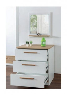 Chambre d'enfants Lit Maison Lit avec Baldaquin Ensemble de chambre à coucher Miroir 4 pièces.