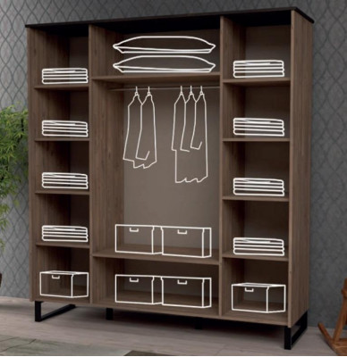 Armoire brune Chambre de jeunes Armoire Chambre d'enfants Design Moderne Nouvelle