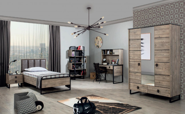 Armoire brune Chambre de jeunes Armoire Chambre d'enfants Design Moderne Nouvelle
