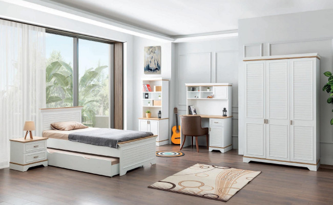 Lit double avec tiroir-lit Meubles Bois Lits Lit d'enfant Lit de jeunes Lit d'adolescent