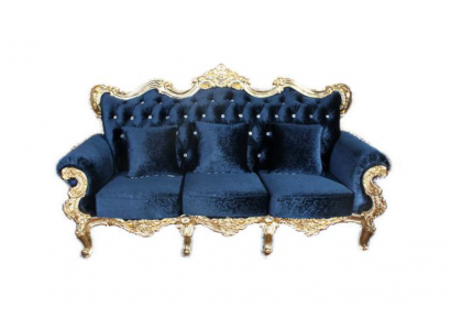 Canapé trône Royal Rembourrage Chesterfield Velours 3 places Canapé de style ancien neuf