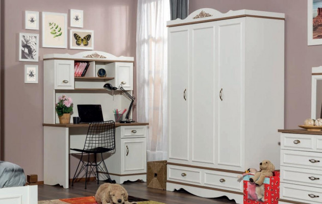 Bureau blanc Chambre d'enfant Chambre de jeunes Design de luxe Tables modernes neuves