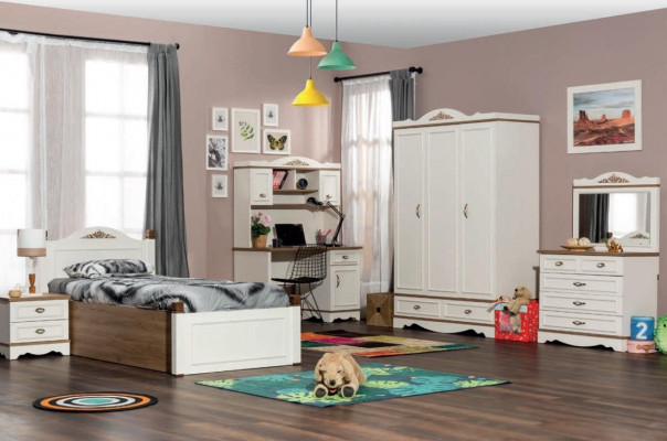 Bureau blanc Chambre d'enfant Chambre de jeunes Design de luxe Tables modernes neuves