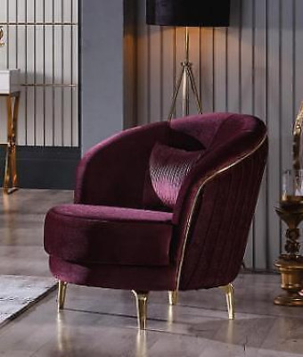 Ensemble de canapé pieds en acier inoxydable trois places + fauteuil moderne canapé de salon