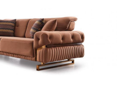 Canapé trois places de luxe Tissu d'ameublement Mobilier de salon neuf