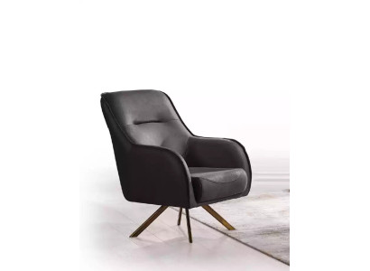 Fauteuil design capitonné pour salon en bois, moderne, de luxe, marron, salon