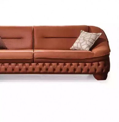 Ensemble de canapé 3+3+1 place, design de luxe moderne, canapés Chesterfield en tissu.