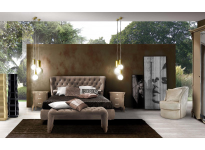 Design de rembourrage de lit de luxe Lits doubles de l'hôtel Chesterfield Chambre de sommeil