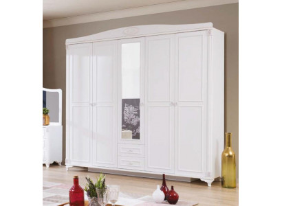 Chambre Mobilier Armoire en Bois Style Maison de Campagne Blanc Nouveau
