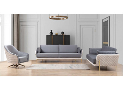 Ensemble de canapés de luxe suite 3+3+1 Canapés Fauteuil Tissu 3 pièces. ensembles