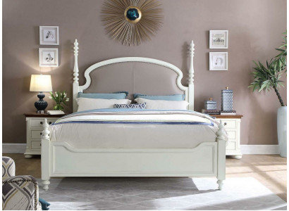 Lit Table de chevet 3 pièces Ensemble de chambre Design Moderne Lits de luxe en bois neufs