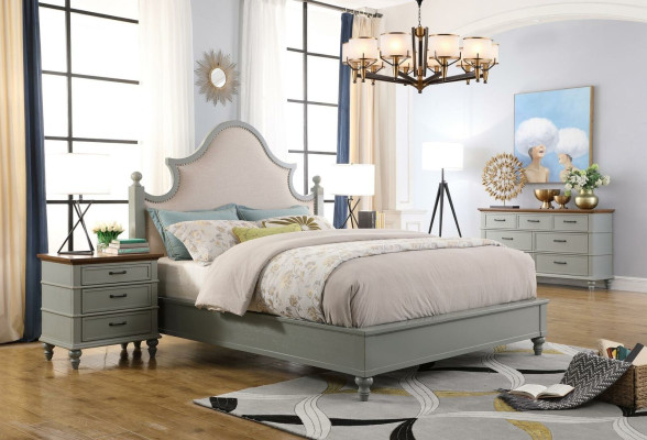 Chambre de luxe Lit Rembourrage Design 180x200cm Lits Doubles Hôtel Textile nouveau