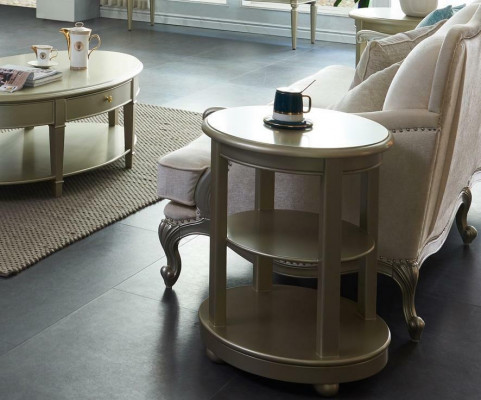 Table d'appoint Table Canapé Bois Canapé Côté Mobilier Designer Rond