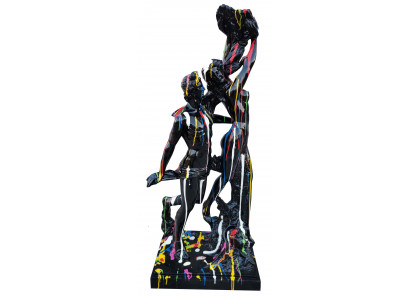 Décoration abstraite du designer: Figurines modernes de danse de couple de sculptures de jardin