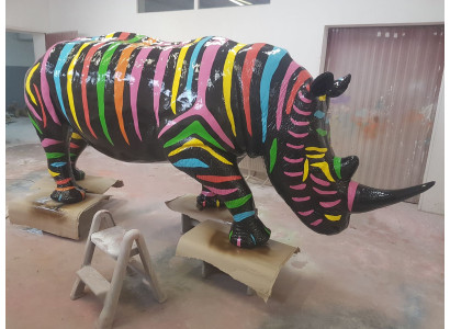 Figure abstraite statue sculptures de statues de décoration de jardin rhinocéros nouveau