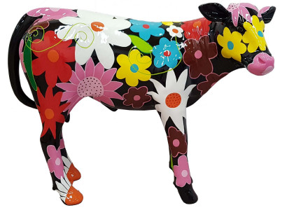 Concepteur Abstract Moderne Figure une Vache en Plastique Sculptures de Jardin Décoratives