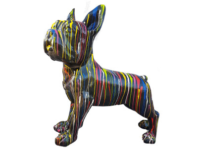 Design Figures Sculptures Modern Bulldog Hund Skulptur Dekorative Skulpturen neu