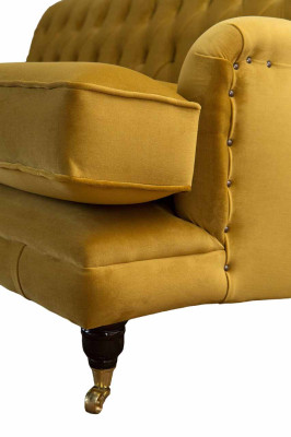 Canapé Chesterfield 3 places Tissu en tissu élégant Canapés
