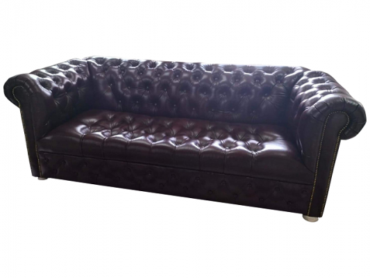 Canapé Chesterfield 3 places en cuir Marron Canapé Moderne 230 cm