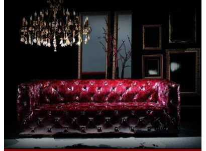 Canapé 3 places en cuir Chesterfield Canapé Canapé Rembourré Canapé bordo Canapé en cuir