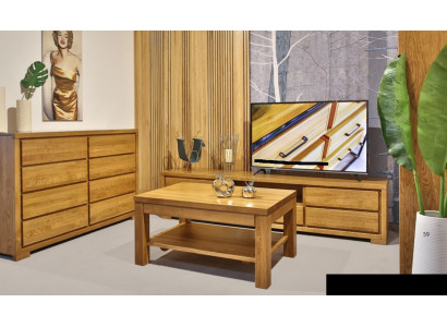 Salle de séjour Ensemble de meubles en bois Commode robuste Buffet Table basse Meuble TV Ensemble de 3 pièces. Nouveau