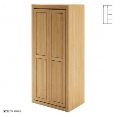 Armoires en bois Placards Armoires à vêtements de chambre en bois massif neuf
