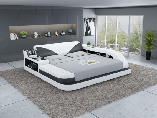 Lit multifonctionnel Lits doubles Lit moderne Cadre de lit Lits 180x200cm