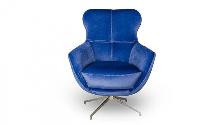 Fauteuil Couleur Bleu confortable moyen doux luxueux pour Salon Détente Club