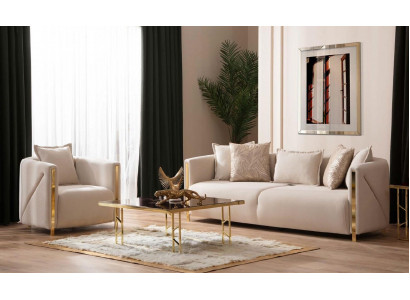 Canapé 3 places Tissu Canapés Canapé Rembourrage Meubles Luxe Moderne Trois places neuf